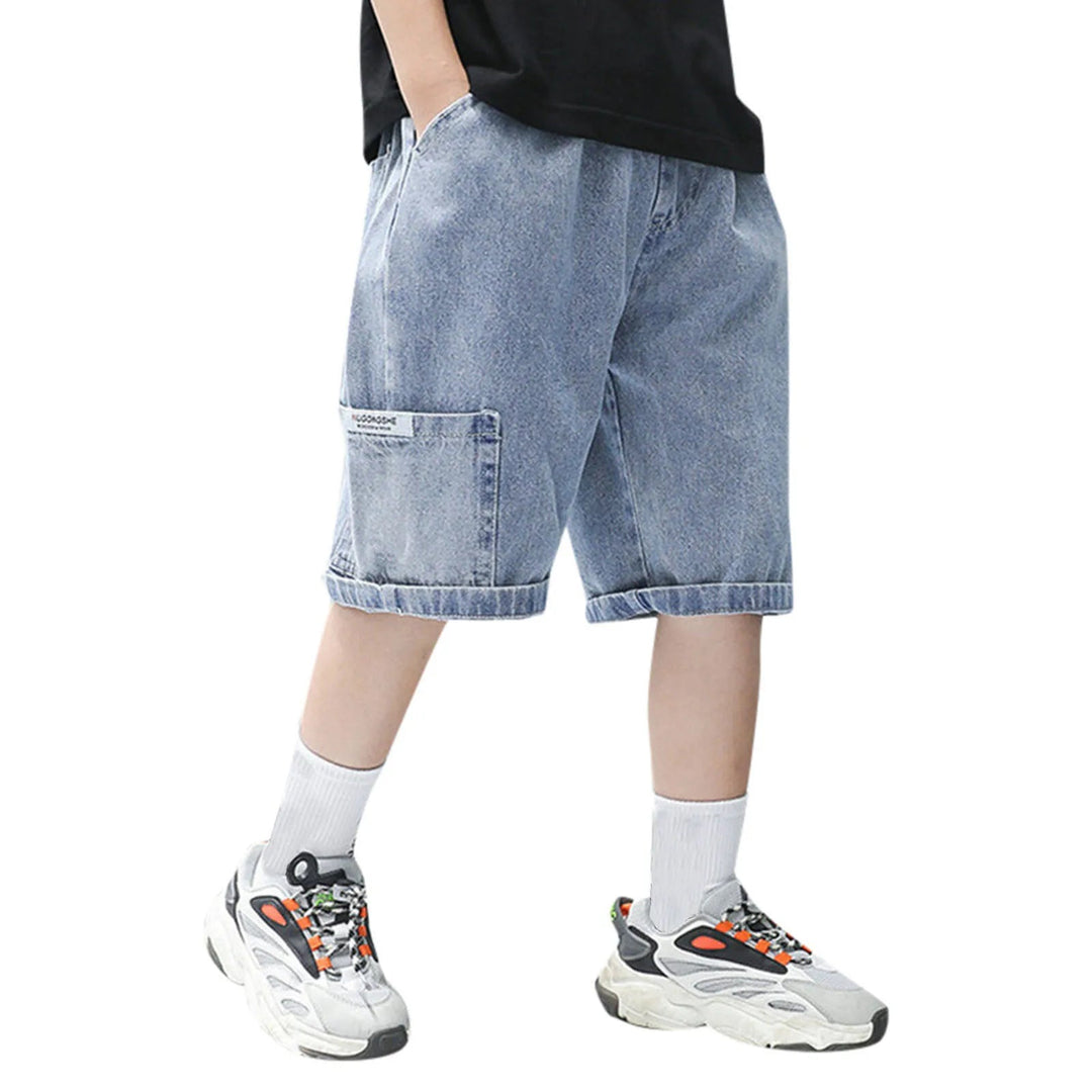 Boys' Denim Shorts: Straight - Leg Casual Shorts with Pockets (2024) - Derslash