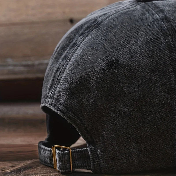 CALIFORNIA Embroidered Grey Denim cap - Derslash