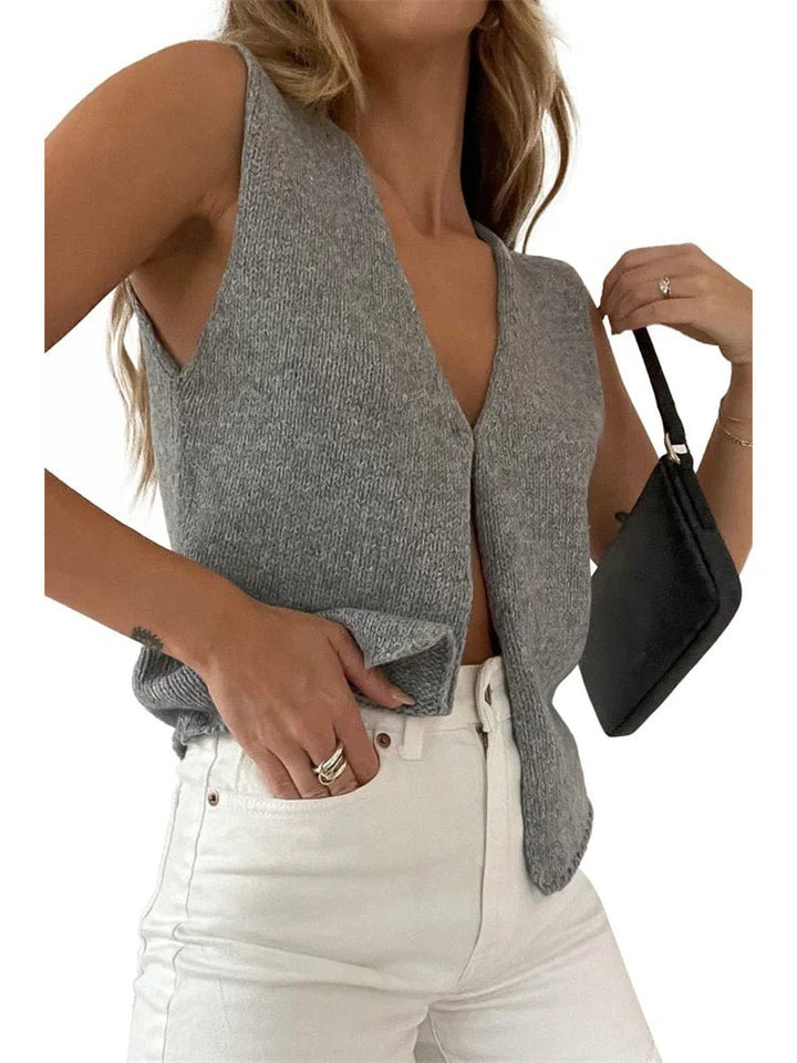 CHRONSTYLE Y2K Women Knitted Sweaters Vest - Derslash