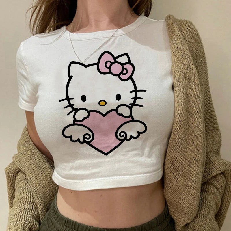 Crop Top Hello Kitty T - shirt - Derslash
