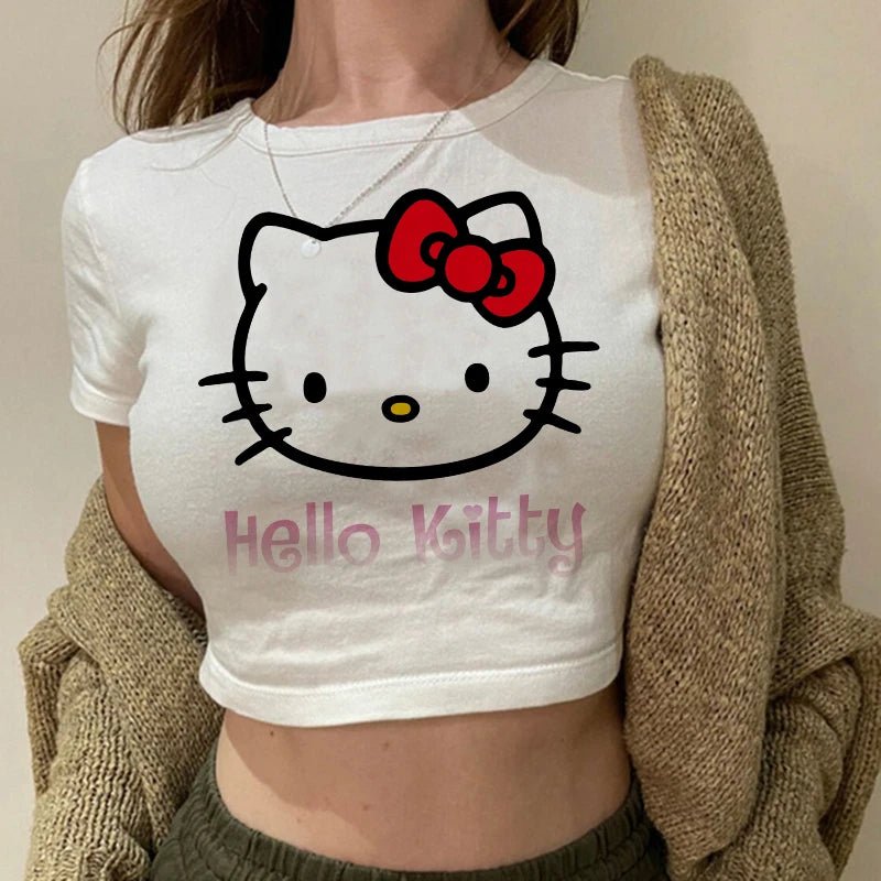 Crop Top Hello Kitty T - shirt - Derslash