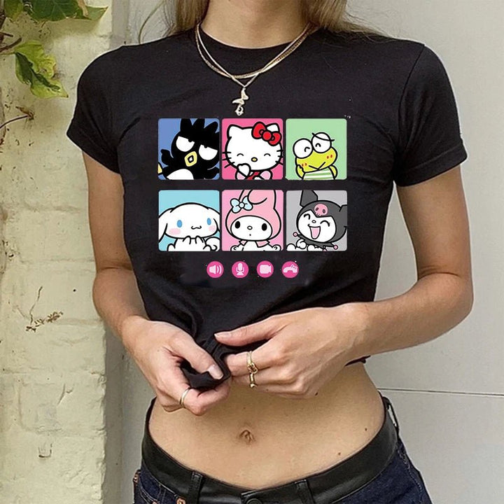 Crop Top Hello Kitty T - shirt - Derslash