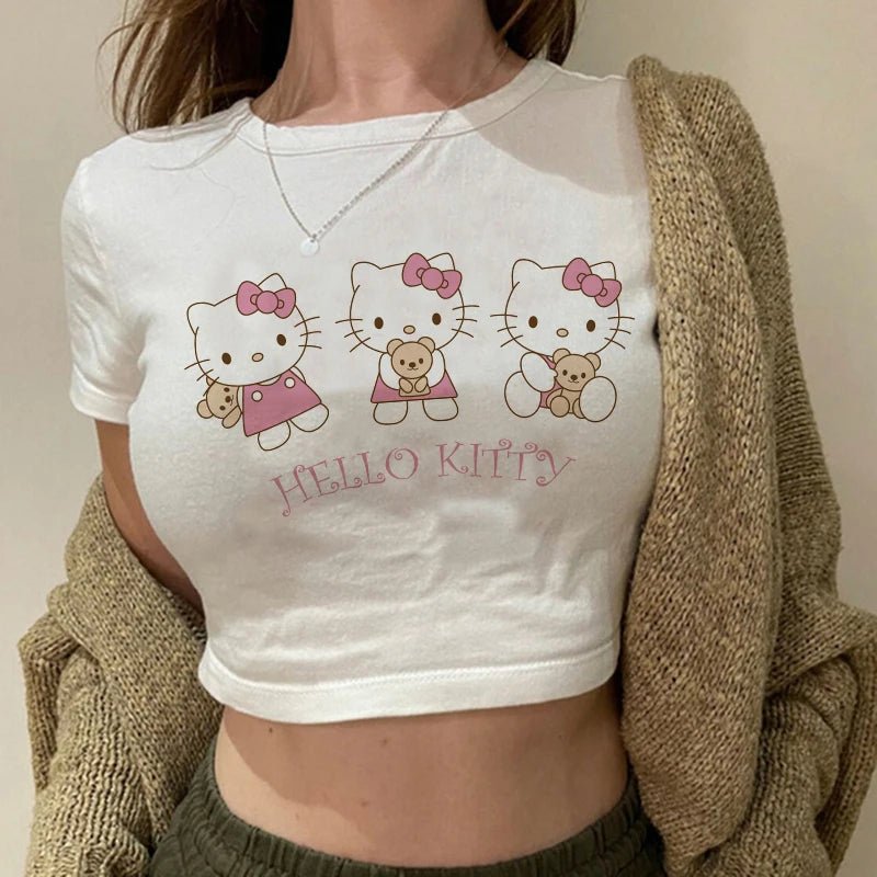 Crop Top Hello Kitty T - shirt - Derslash