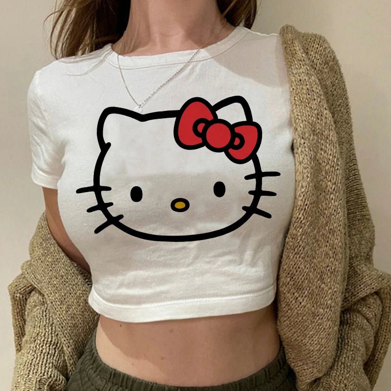 Crop Top Hello Kitty T - shirt - Derslash