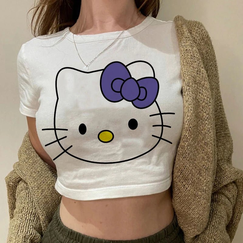 Crop Top Hello Kitty T - shirt - Derslash