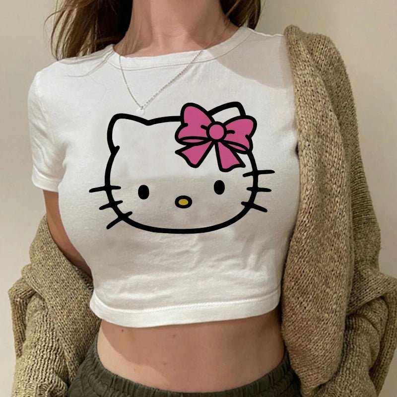 Crop Top Hello Kitty T - shirt - Derslash