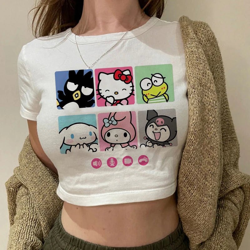 Crop Top Hello Kitty T - shirt - Derslash