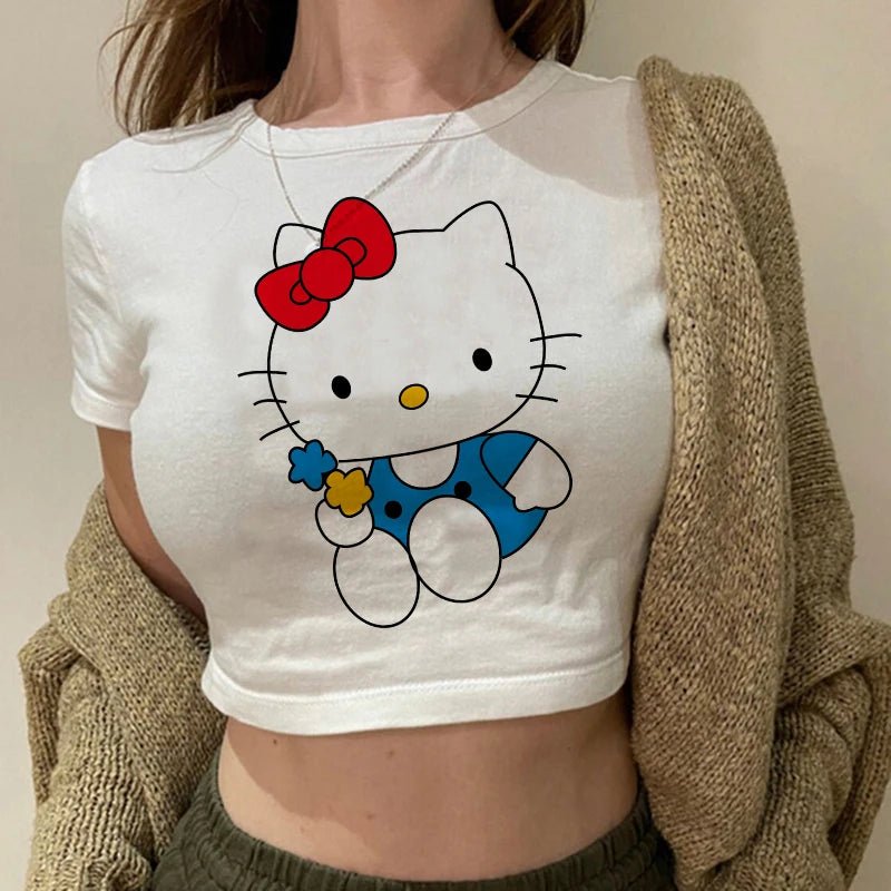 Crop Top Hello Kitty T - shirt - Derslash