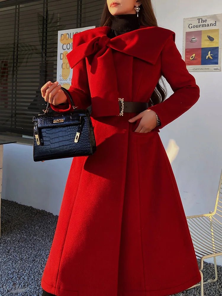 Dabuwawa Tweed Double Sided Woolen Long Coats - Derslash