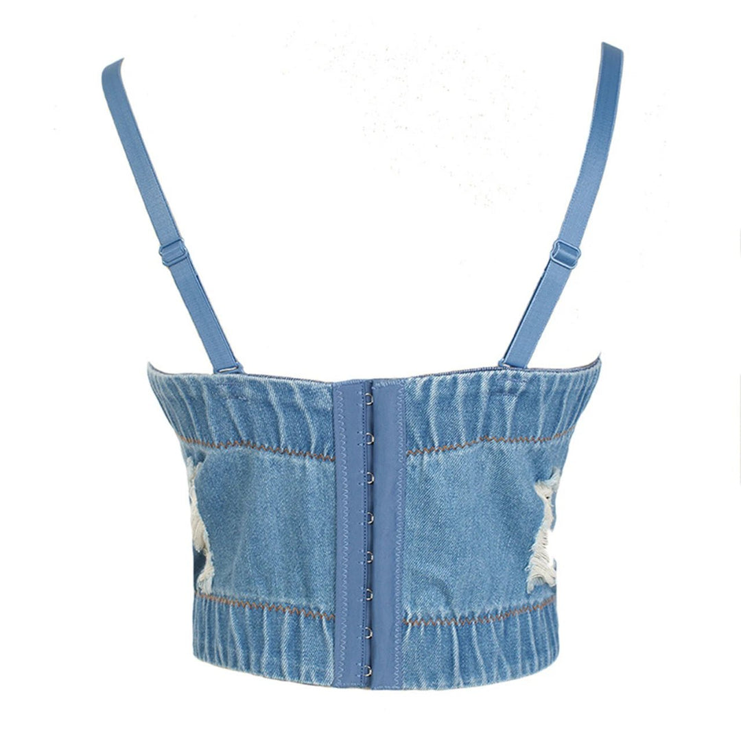 Denim Cropped Tops - Derslash