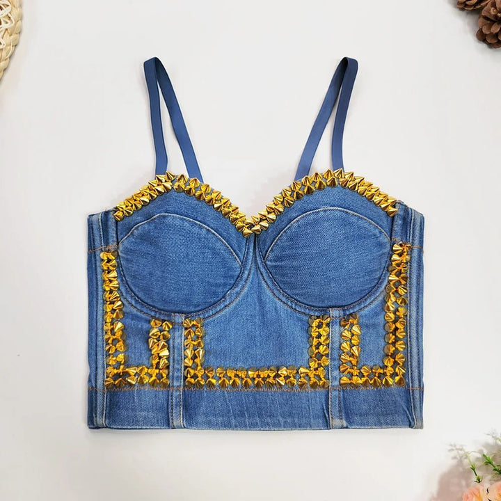 Denim Cropped Tops - Derslash