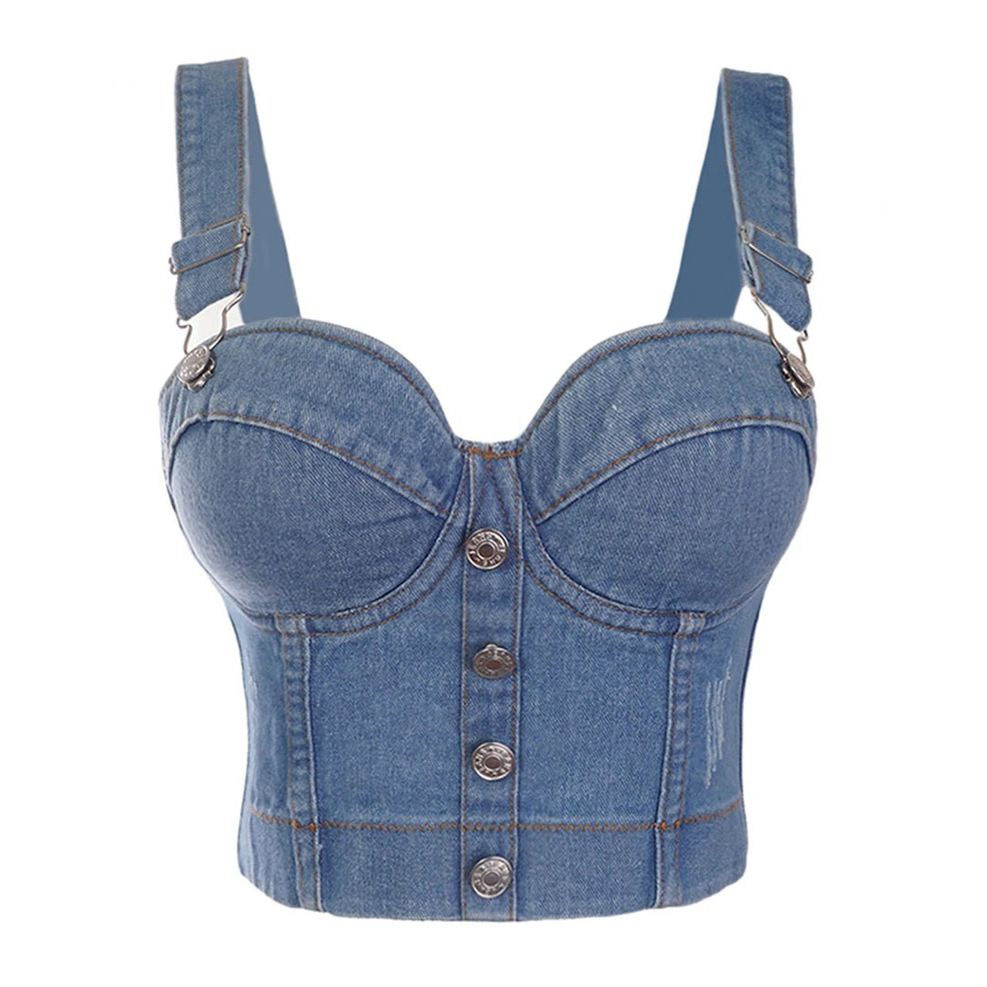 Denim Cropped Tops - Derslash