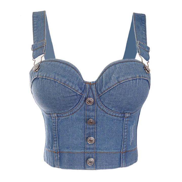 Denim Cropped Tops - Derslash