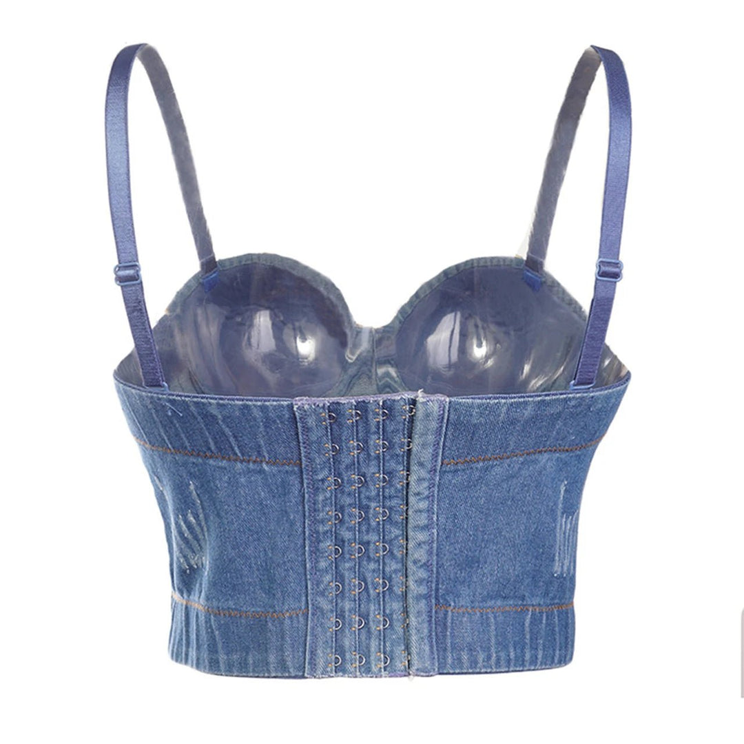 Denim Cropped Tops - Derslash