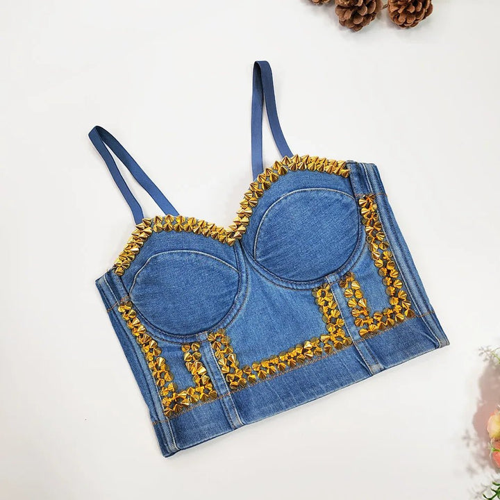 Denim Cropped Tops - Derslash