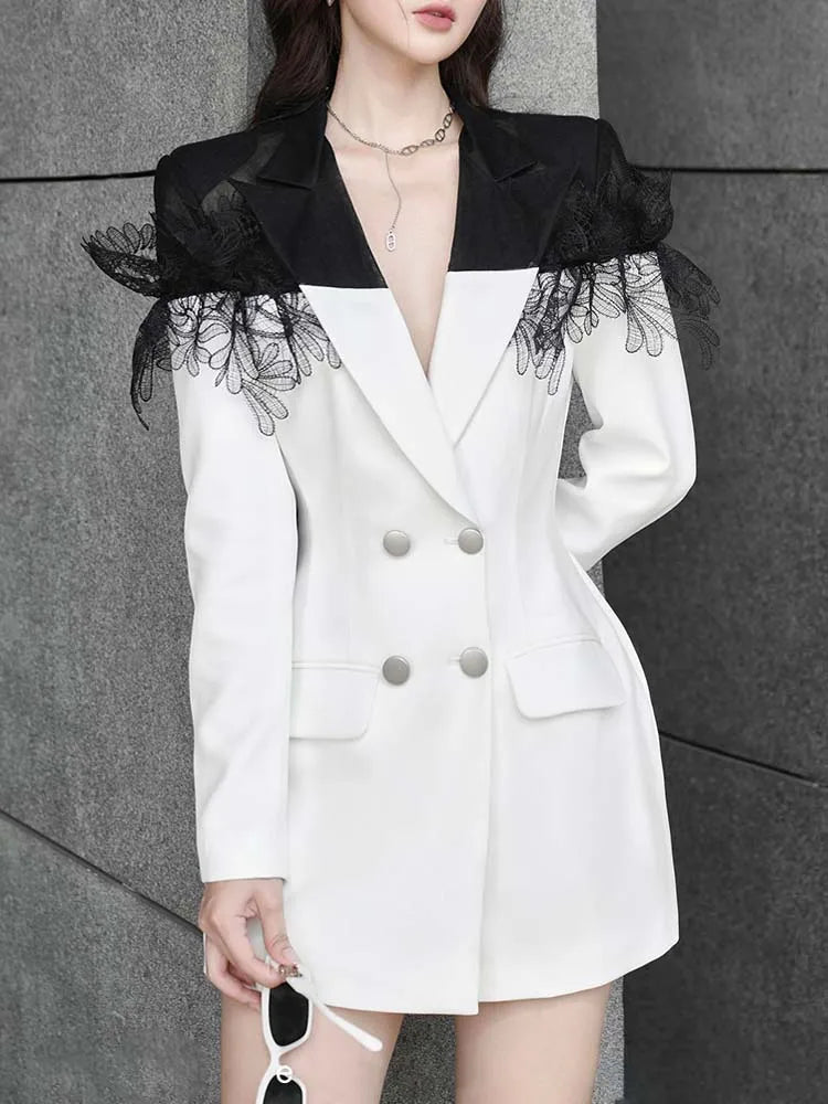 Design Women's Lace patchwork blazer - Derslash