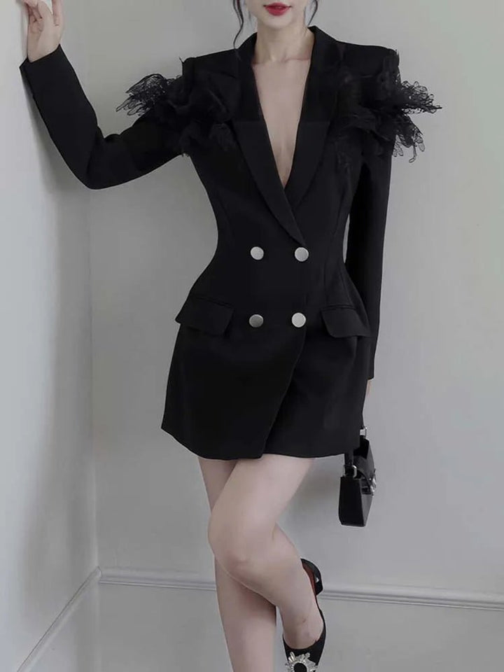 Design Women's Lace patchwork blazer - Derslash