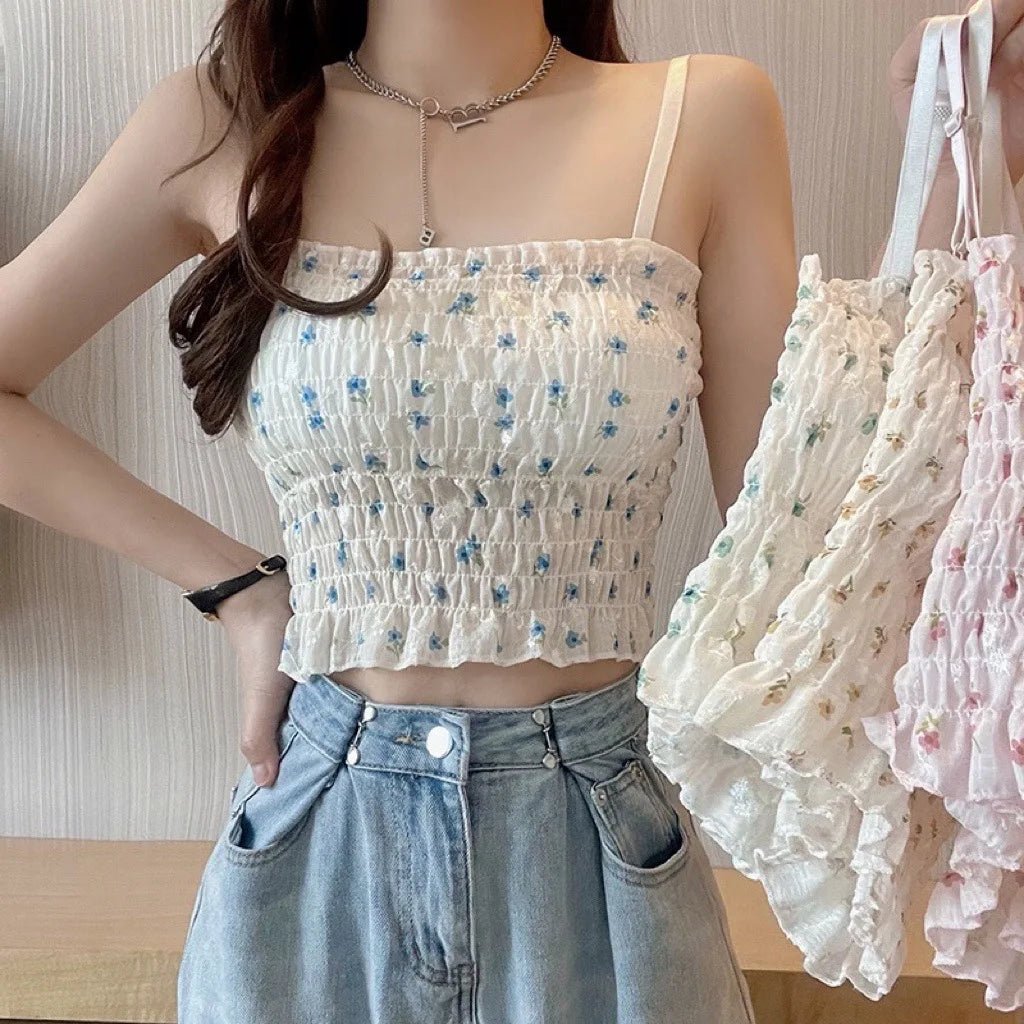 Floral Printed Camisole Woman tank top - Derslash