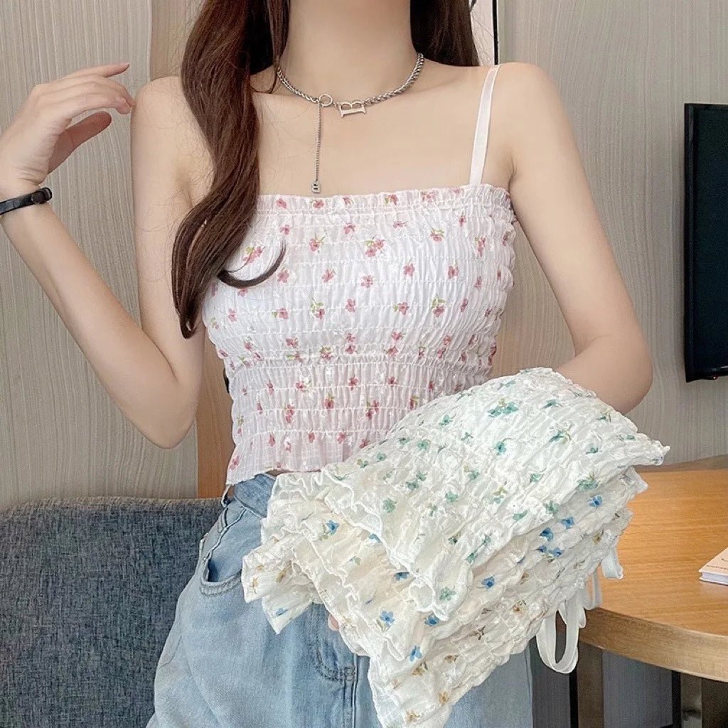 Floral Printed Camisole Woman tank top - Derslash