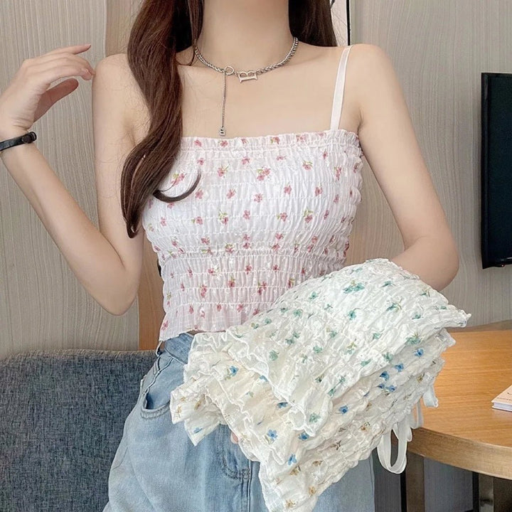 Floral Printed Camisole Woman tank top - Derslash