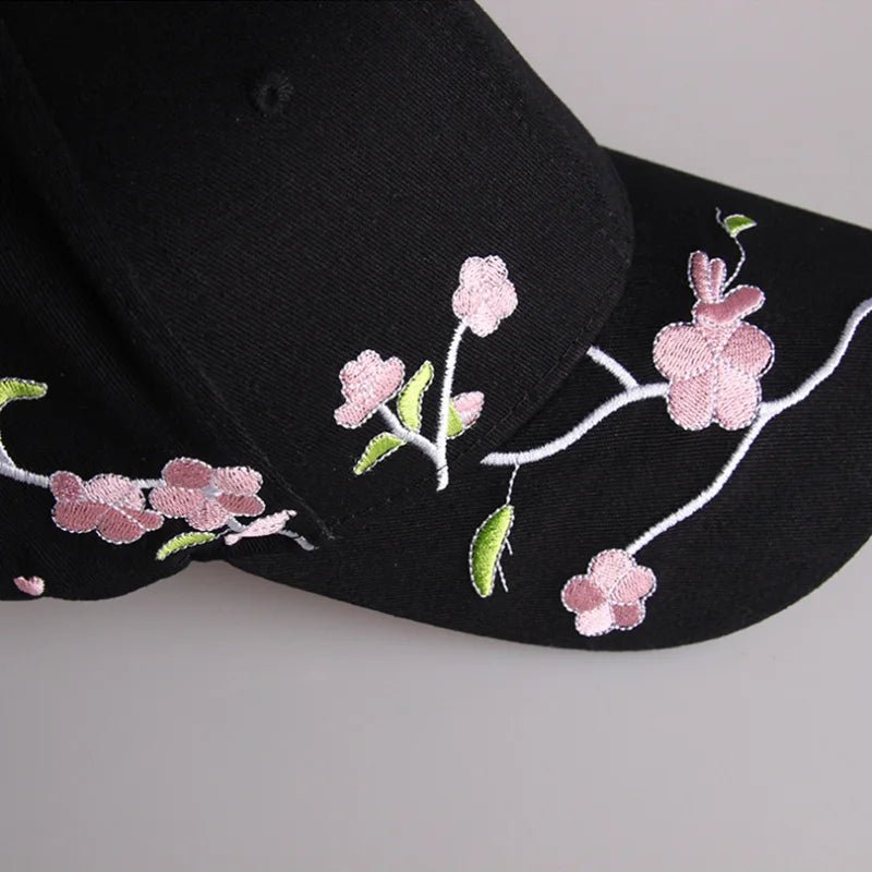 Flower Embroidery Baseball Caps for Women - Derslash