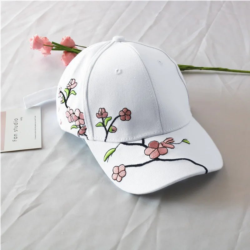 Flower Embroidery Baseball Caps for Women - Derslash