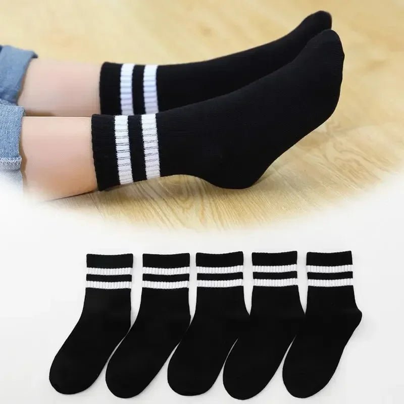 Grey Black White Sports Children's Socks - Derslash