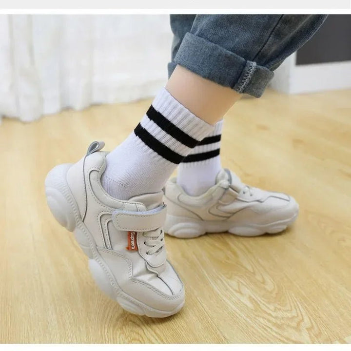 Grey Black White Sports Children's Socks - Derslash