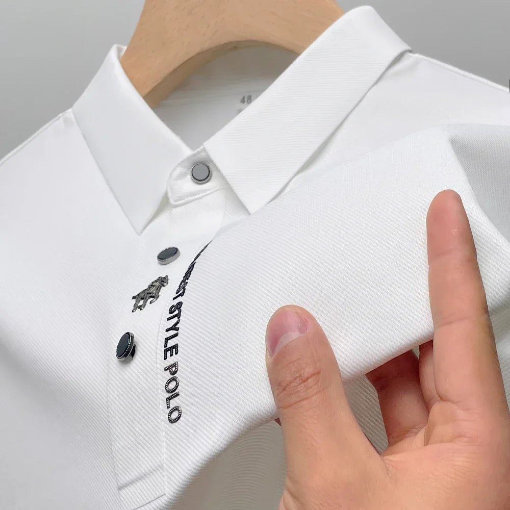 Ice Silk Embroidery Polo Shirts - Derslash