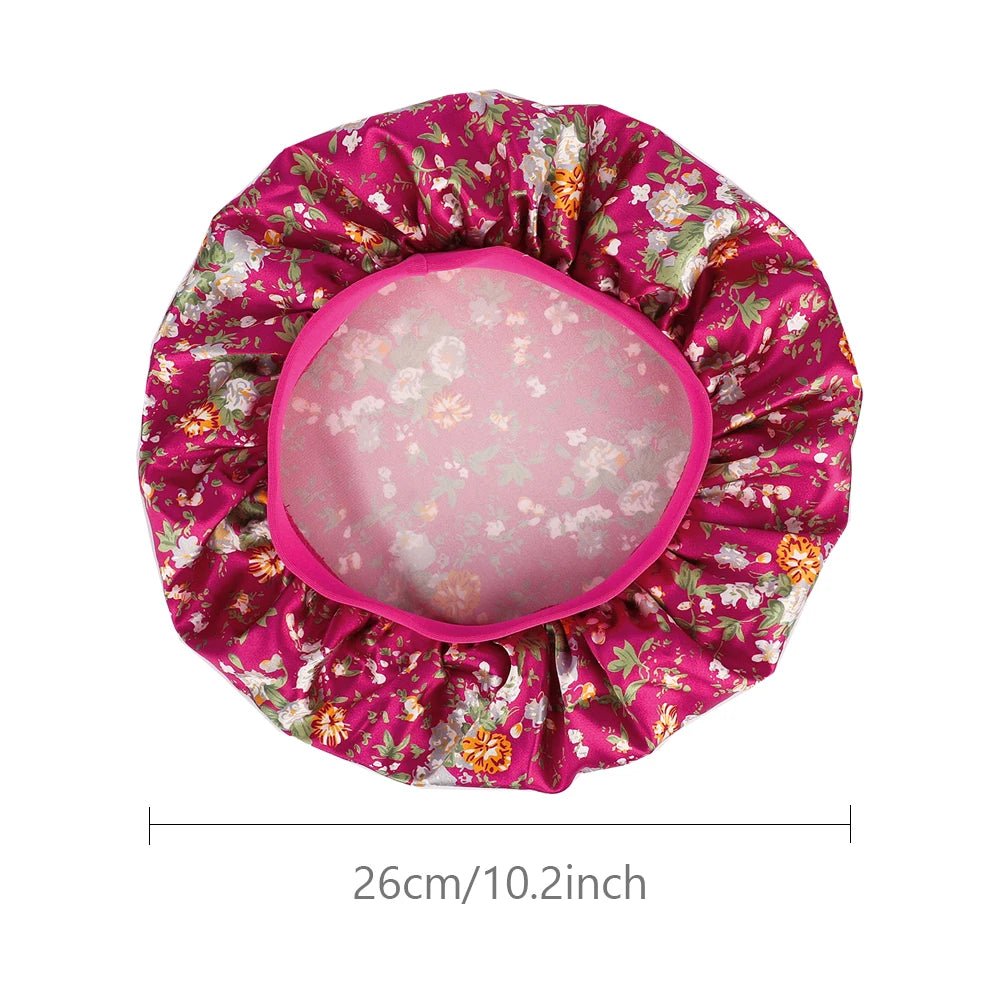 Kids Satin Bonnet Butterfly Print Children's New Elastic Elastic Print Bonnet Cap, Fashion Comfortable Sleeping Cap Hair Cap - Derslash