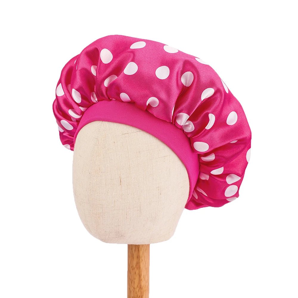 Kids Satin Bonnet Butterfly Print Children's New Elastic Elastic Print Bonnet Cap, Fashion Comfortable Sleeping Cap Hair Cap - Derslash