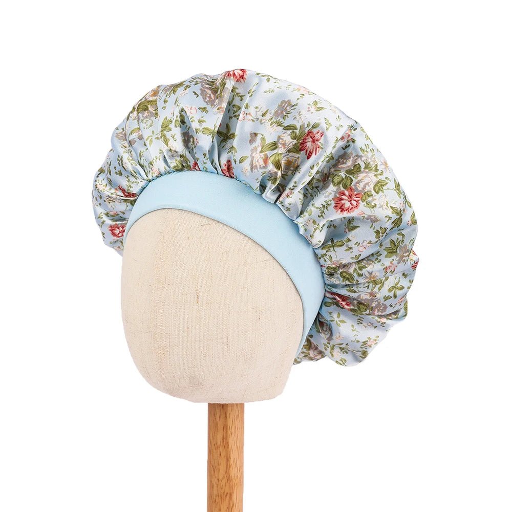 Kids Satin Bonnet Butterfly Print Children's New Elastic Elastic Print Bonnet Cap, Fashion Comfortable Sleeping Cap Hair Cap - Derslash