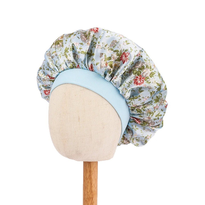 Kids Satin Bonnet Butterfly Print Children's New Elastic Elastic Print Bonnet Cap, Fashion Comfortable Sleeping Cap Hair Cap - Derslash