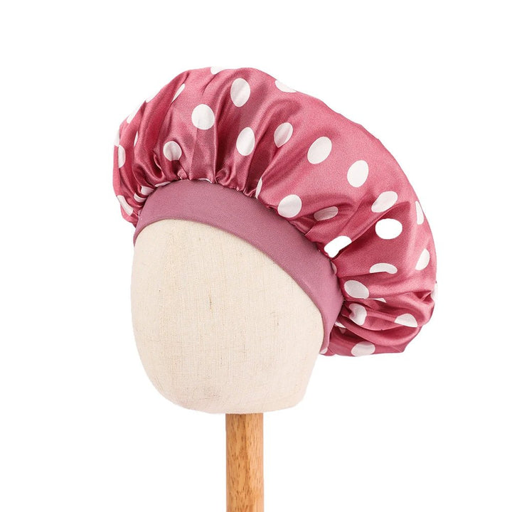 Kids Satin Bonnet Butterfly Print Children's New Elastic Elastic Print Bonnet Cap, Fashion Comfortable Sleeping Cap Hair Cap - Derslash