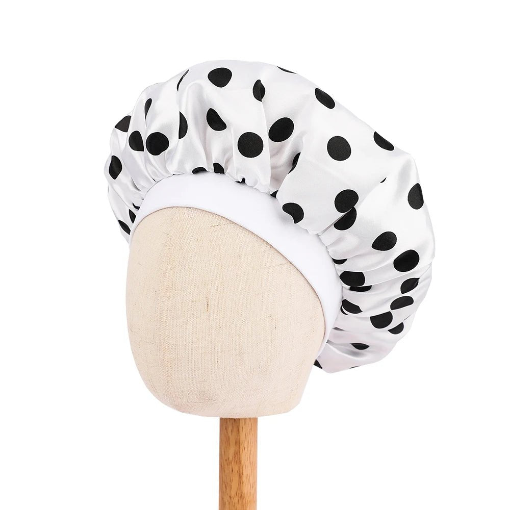Kids Satin Bonnet Butterfly Print Children's New Elastic Elastic Print Bonnet Cap, Fashion Comfortable Sleeping Cap Hair Cap - Derslash