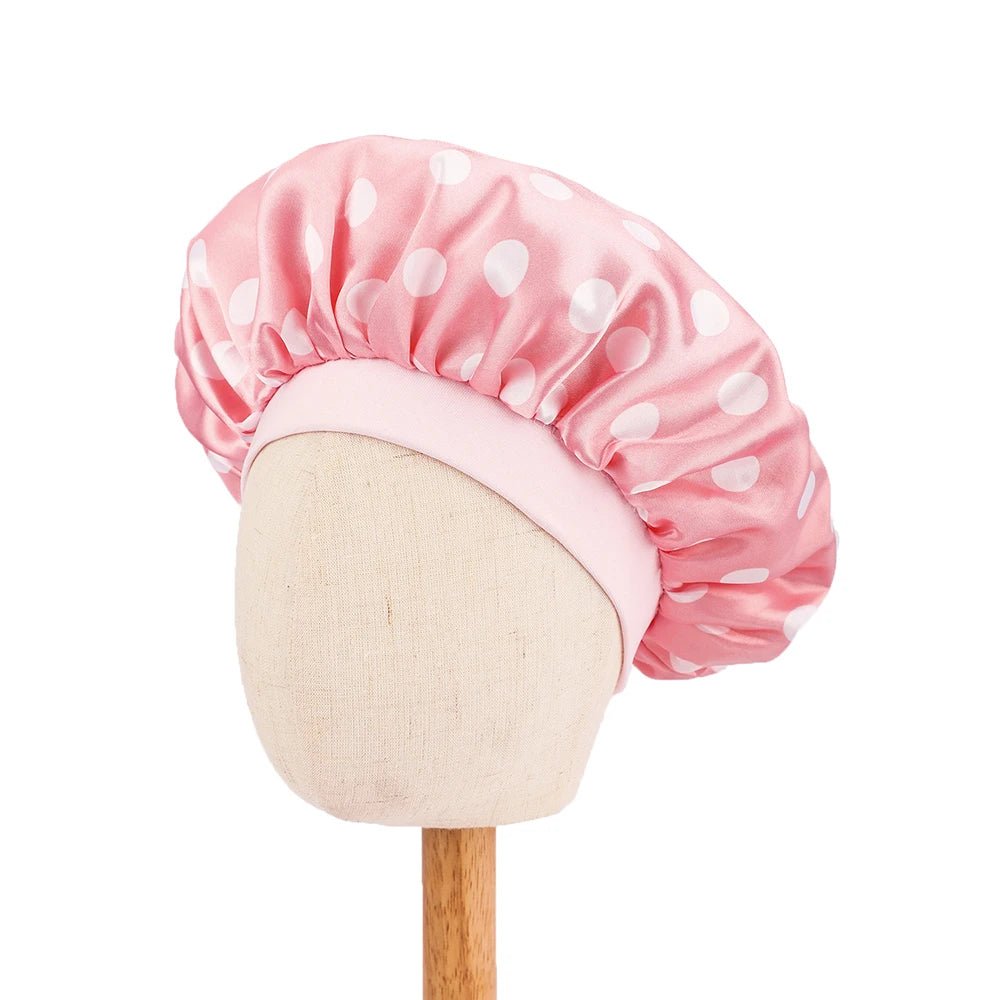 Kids Satin Bonnet Butterfly Print Children's New Elastic Elastic Print Bonnet Cap, Fashion Comfortable Sleeping Cap Hair Cap - Derslash