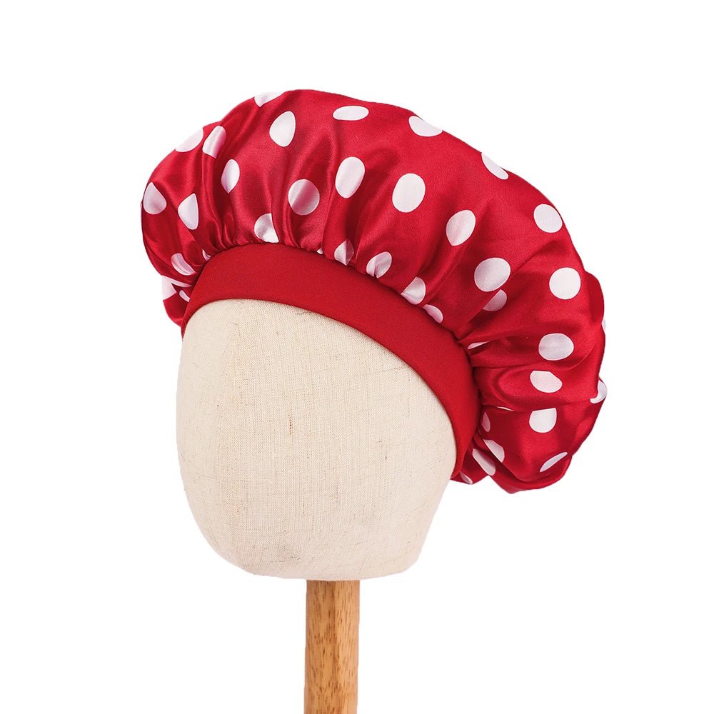Kids Satin Bonnet Butterfly Print Children's New Elastic Elastic Print Bonnet Cap, Fashion Comfortable Sleeping Cap Hair Cap - Derslash