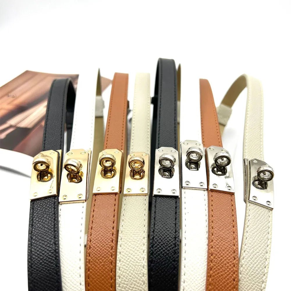 Leather Female Korean Corset Metal Buckle Belts - Derslash