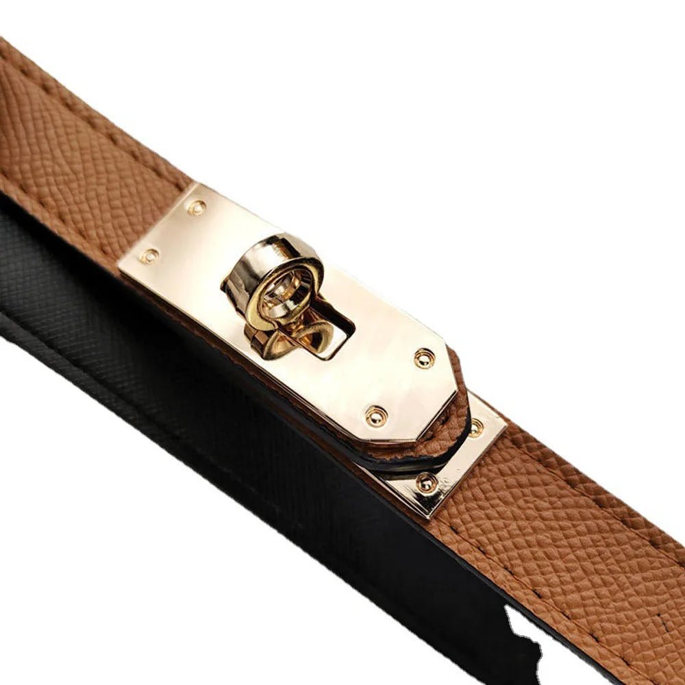 Leather Female Korean Corset Metal Buckle Belts - Derslash