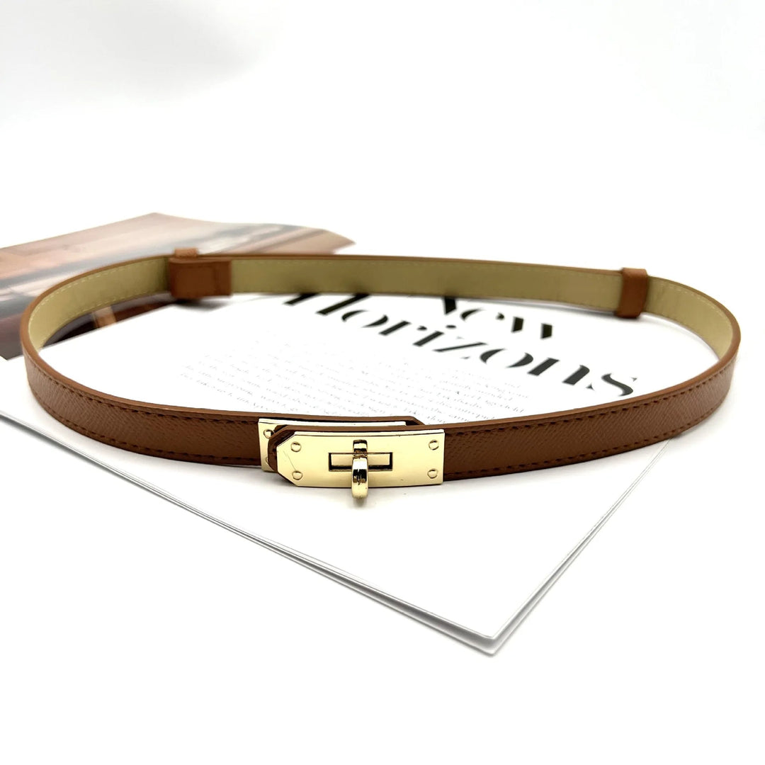 Leather Female Korean Corset Metal Buckle Belts - Derslash