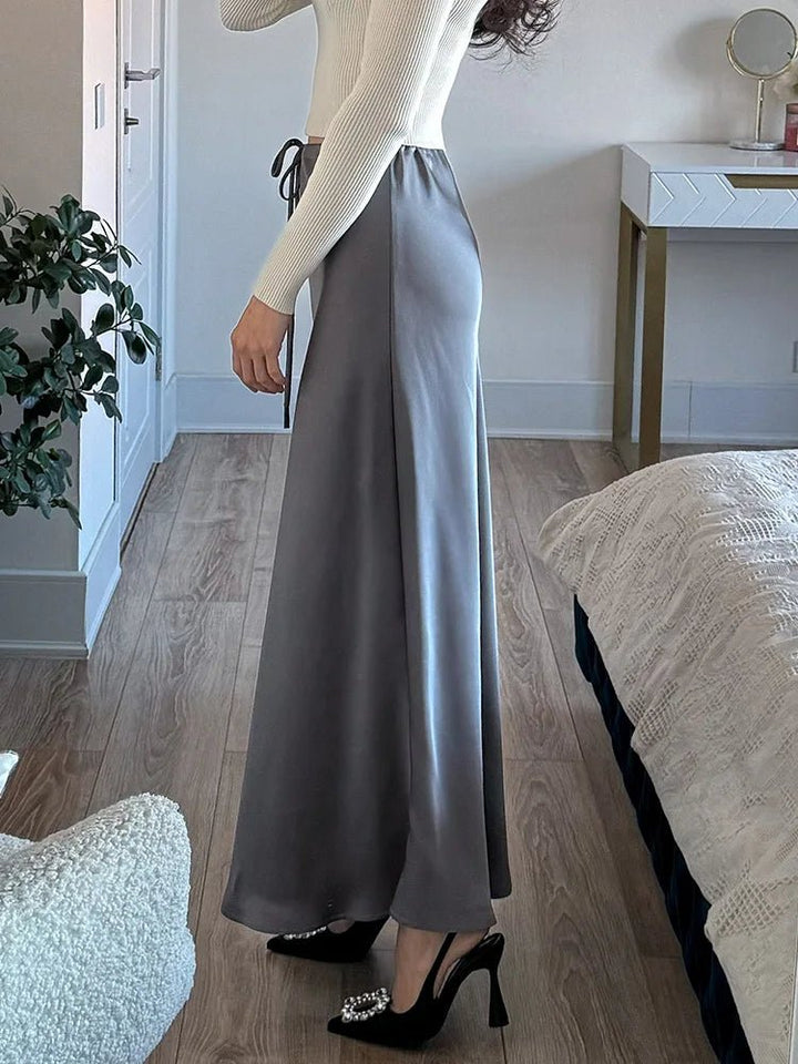 Long Satin Skirts For Women - Derslash