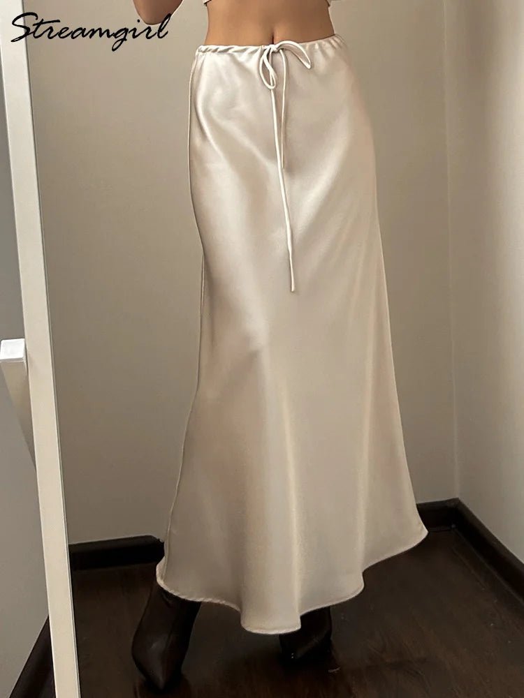 Long Satin Skirts For Women - Derslash