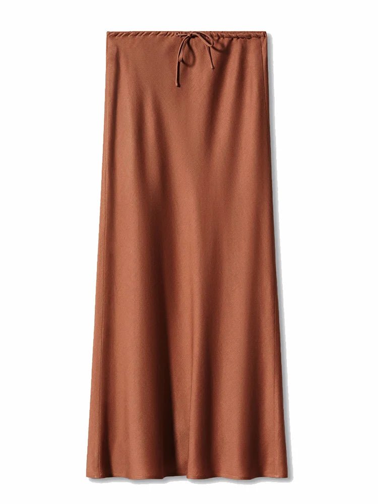Long Satin Skirts For Women - Derslash