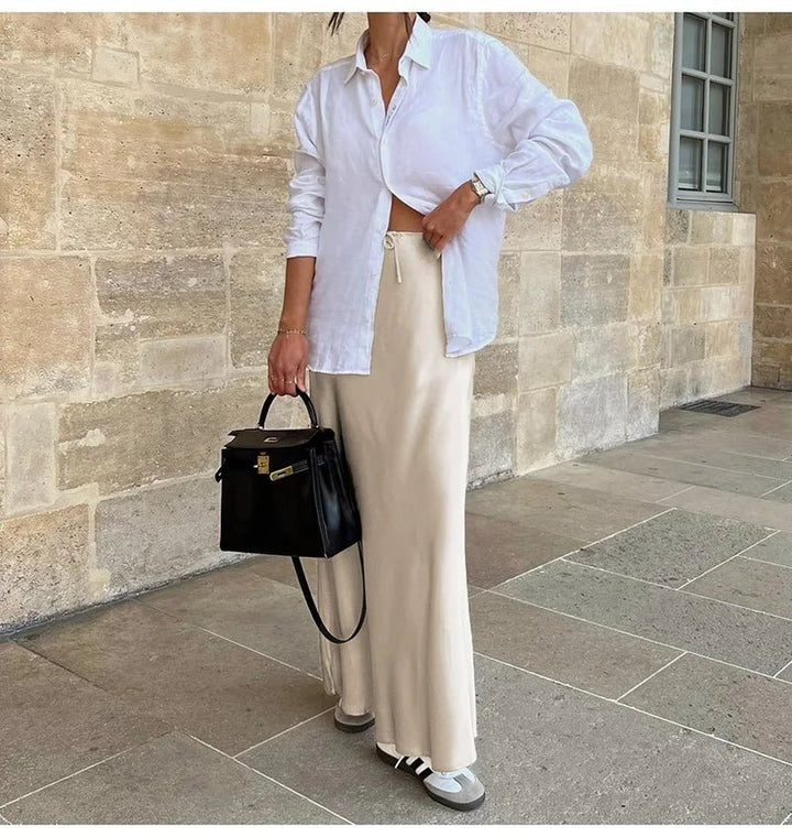 Long Satin Skirts For Women - Derslash