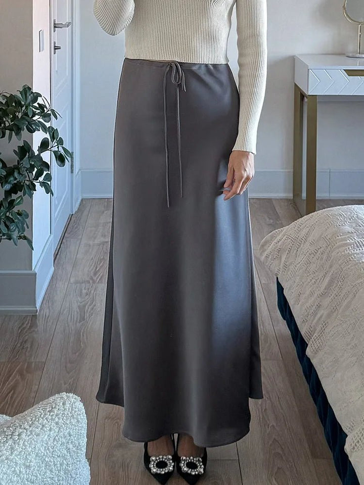 Long Satin Skirts For Women - Derslash