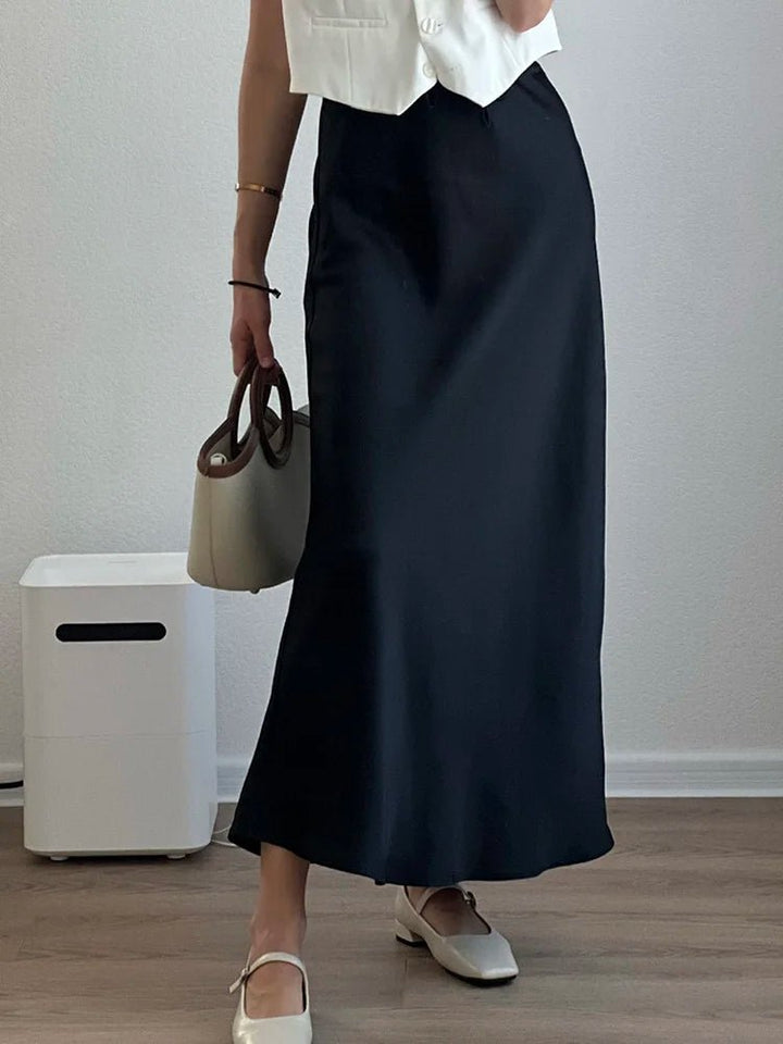 Long Satin Skirts For Women - Derslash