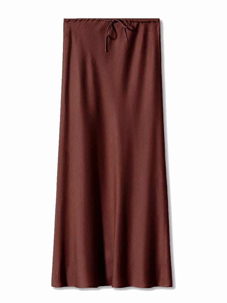 Long Satin Skirts For Women - Derslash