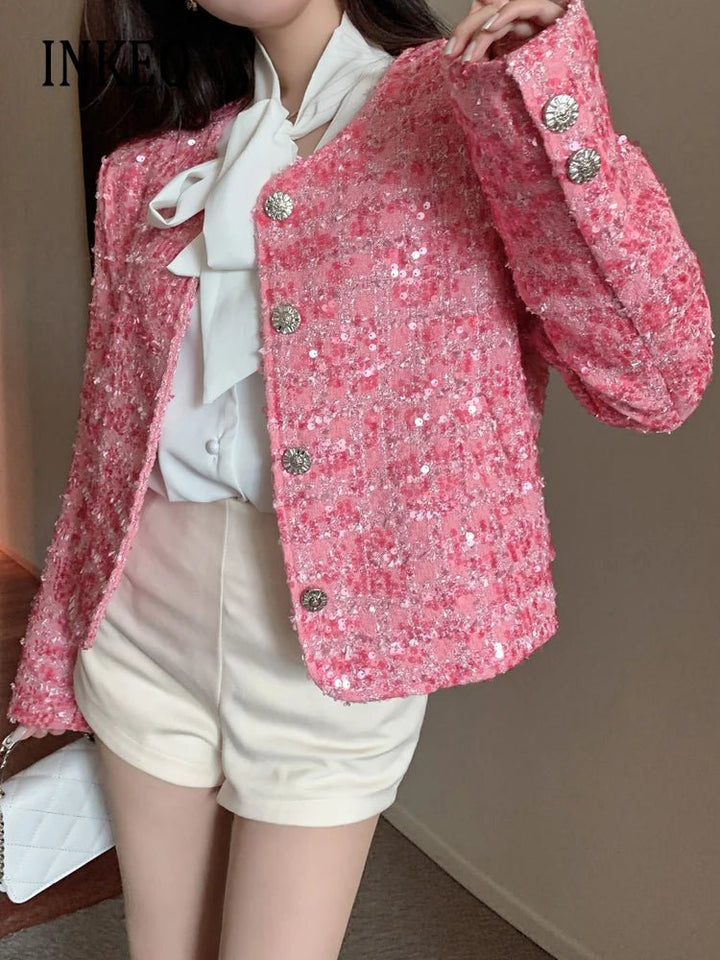 Luxury Pink Sequined jacket - Derslash