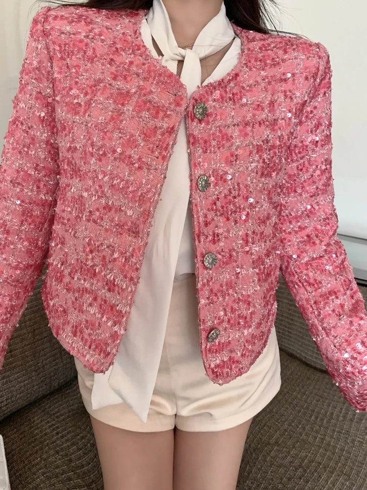 Luxury Pink Sequined jacket - Derslash