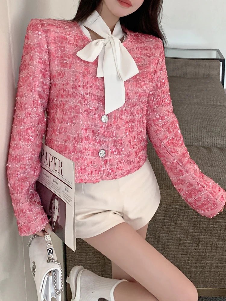 Luxury Pink Sequined jacket - Derslash